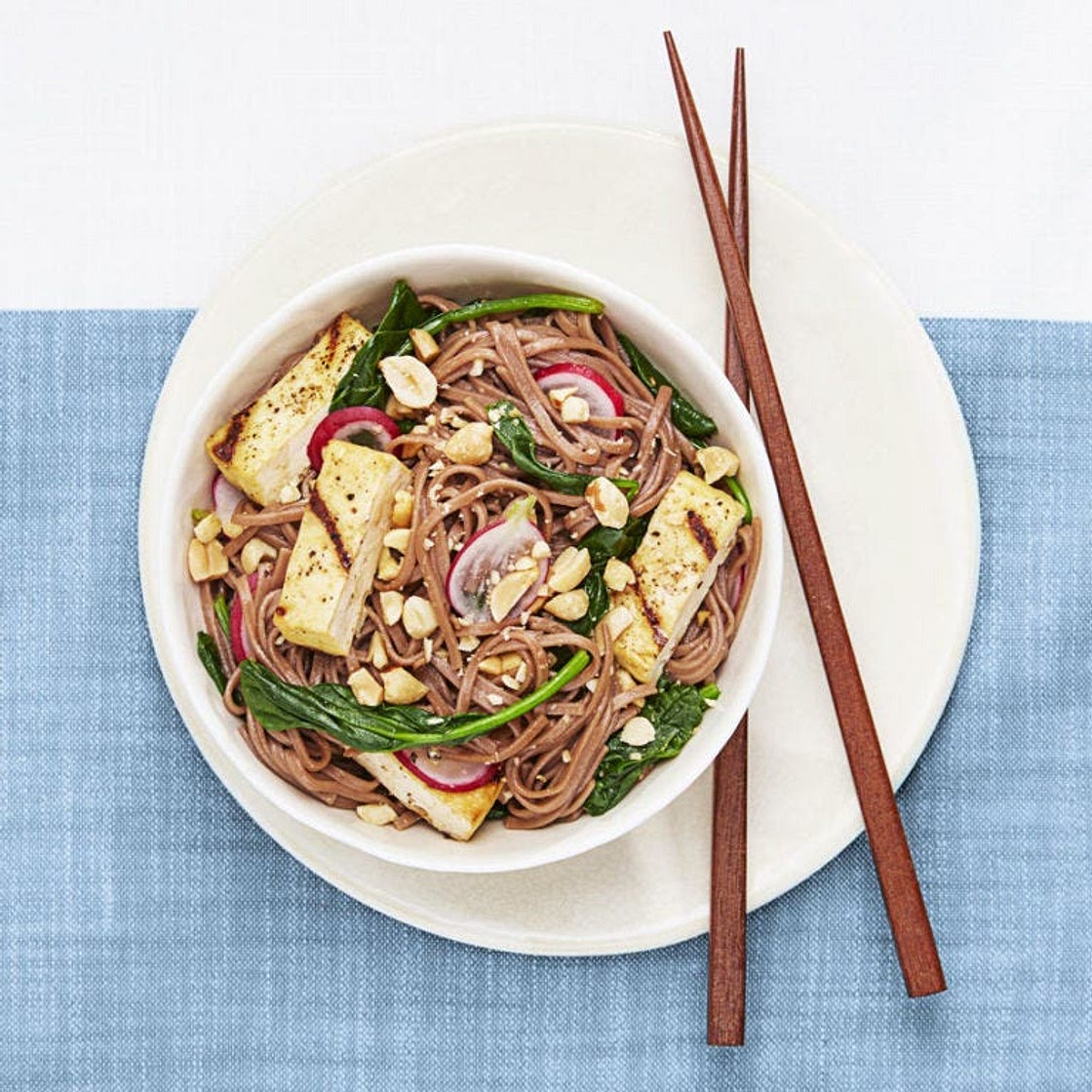 Soba Salad with Grilled Tofu