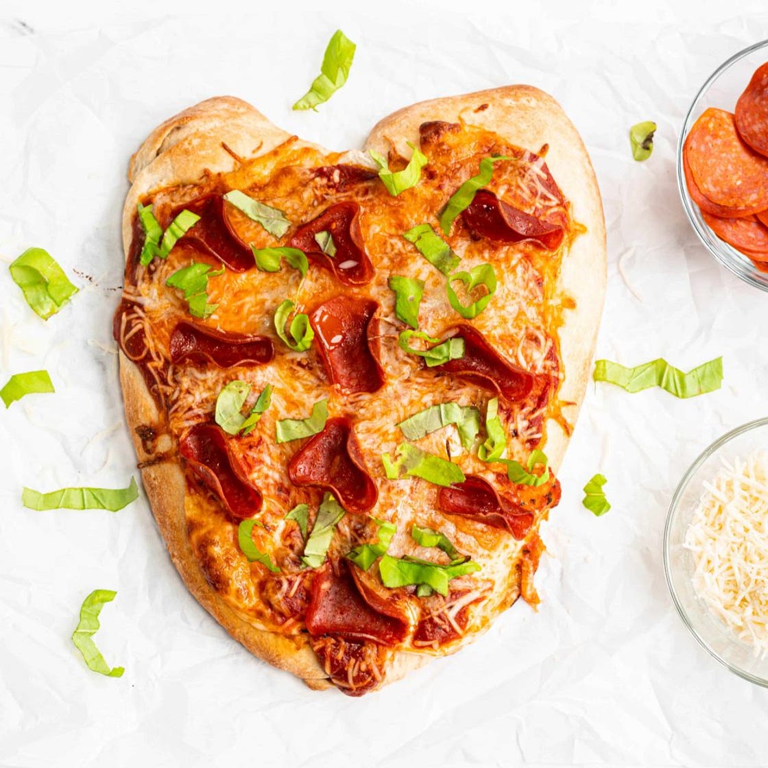 Heart-Shaped Pizza