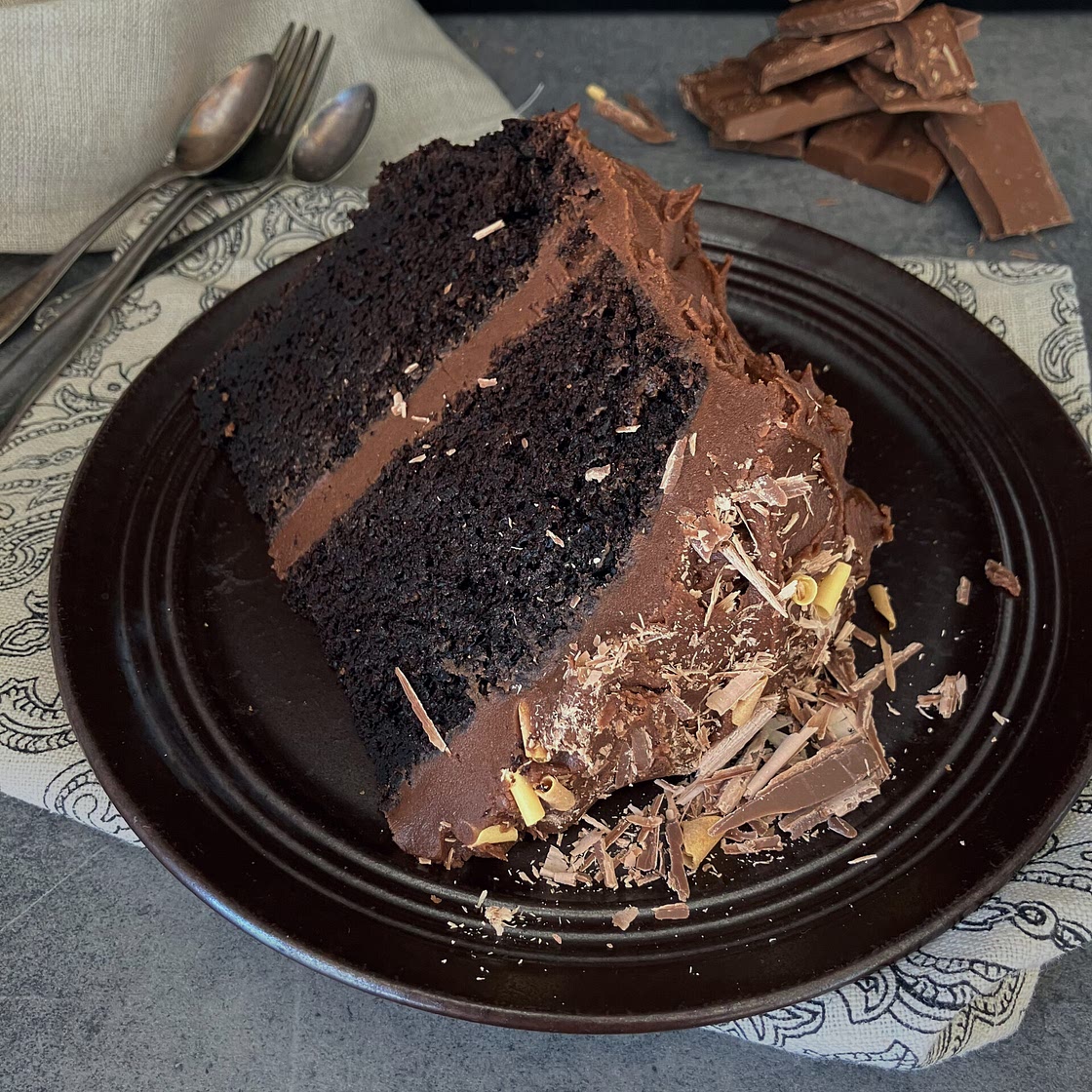 Spelt Flour Chocolate Fudge Cake (Adaptable)