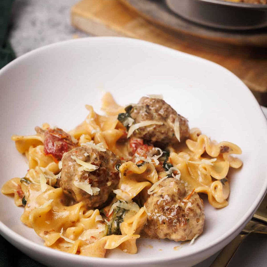 Marry Me Beef Meatball Pasta
