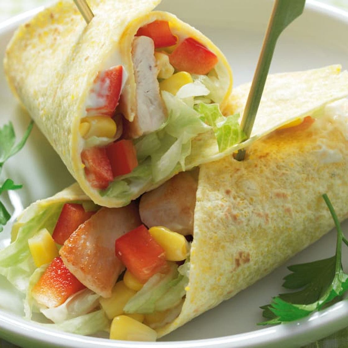 Fajitas mit Poulet und Joghurtsauce