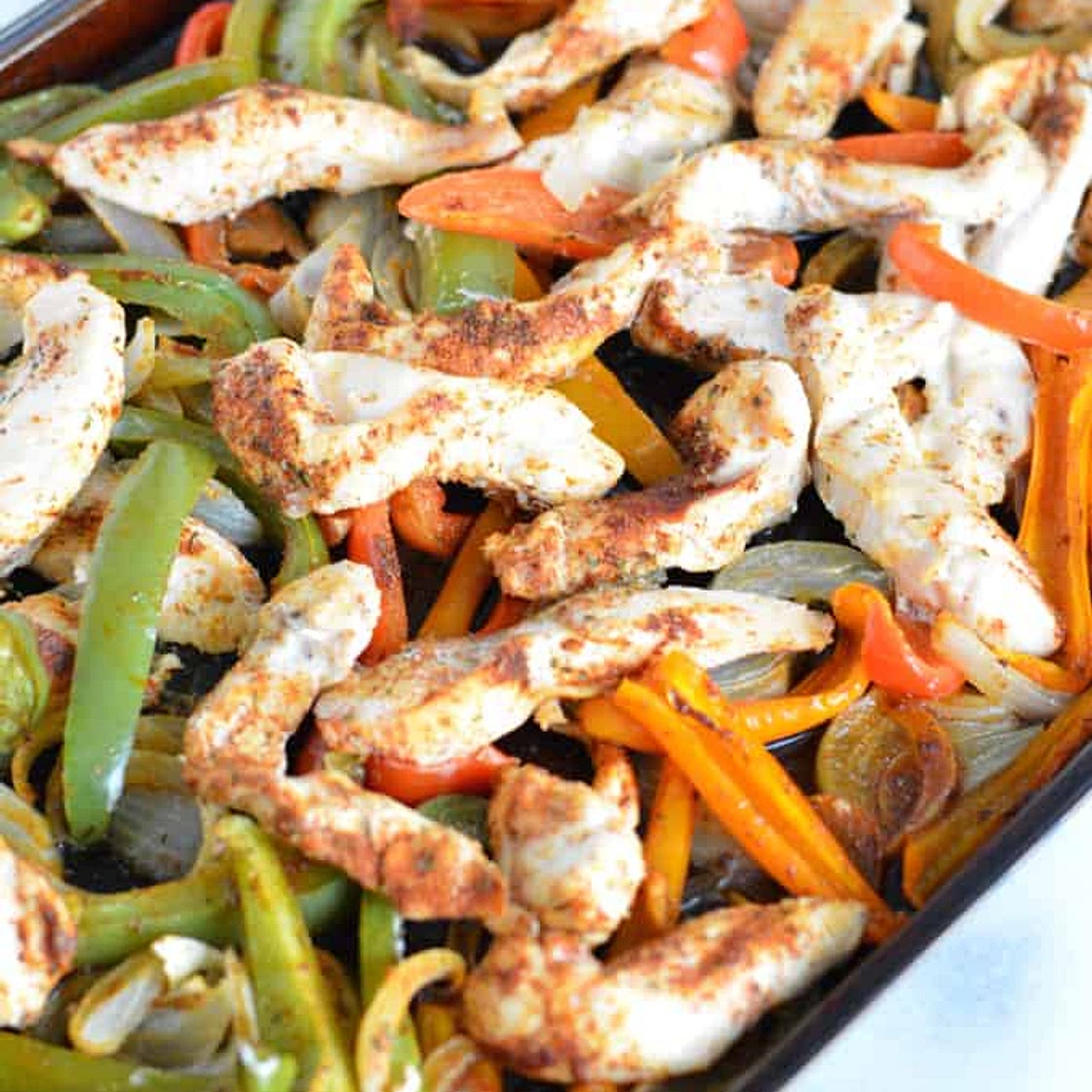 Low Sodium Sheet Pan Chicken Fajitas
