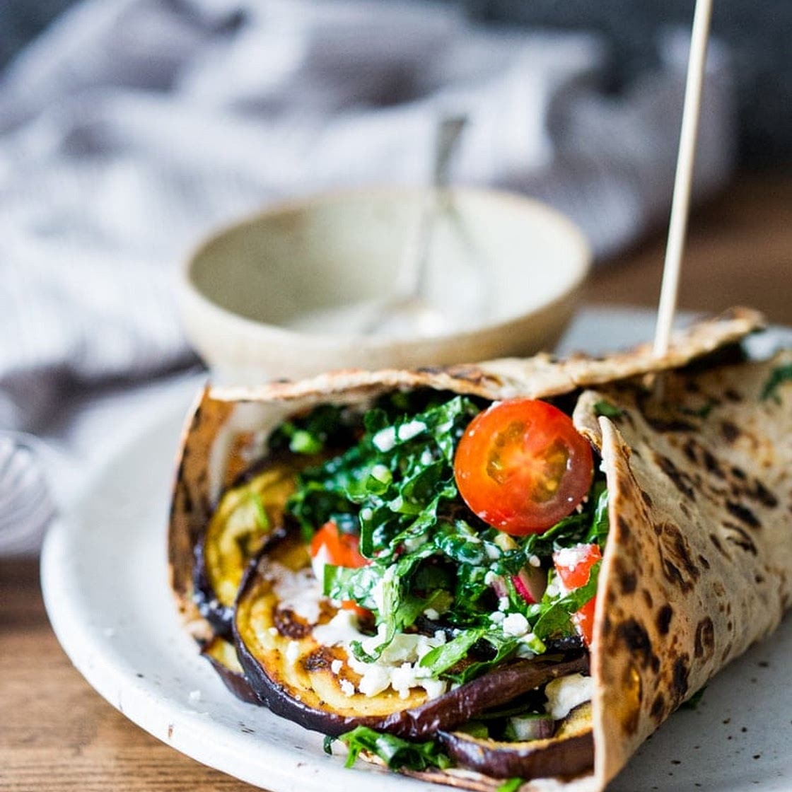 Middle Eastern Eggplant Wrap