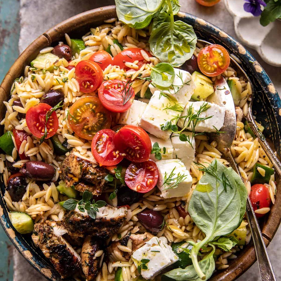 Greek Chicken Orzo Salad