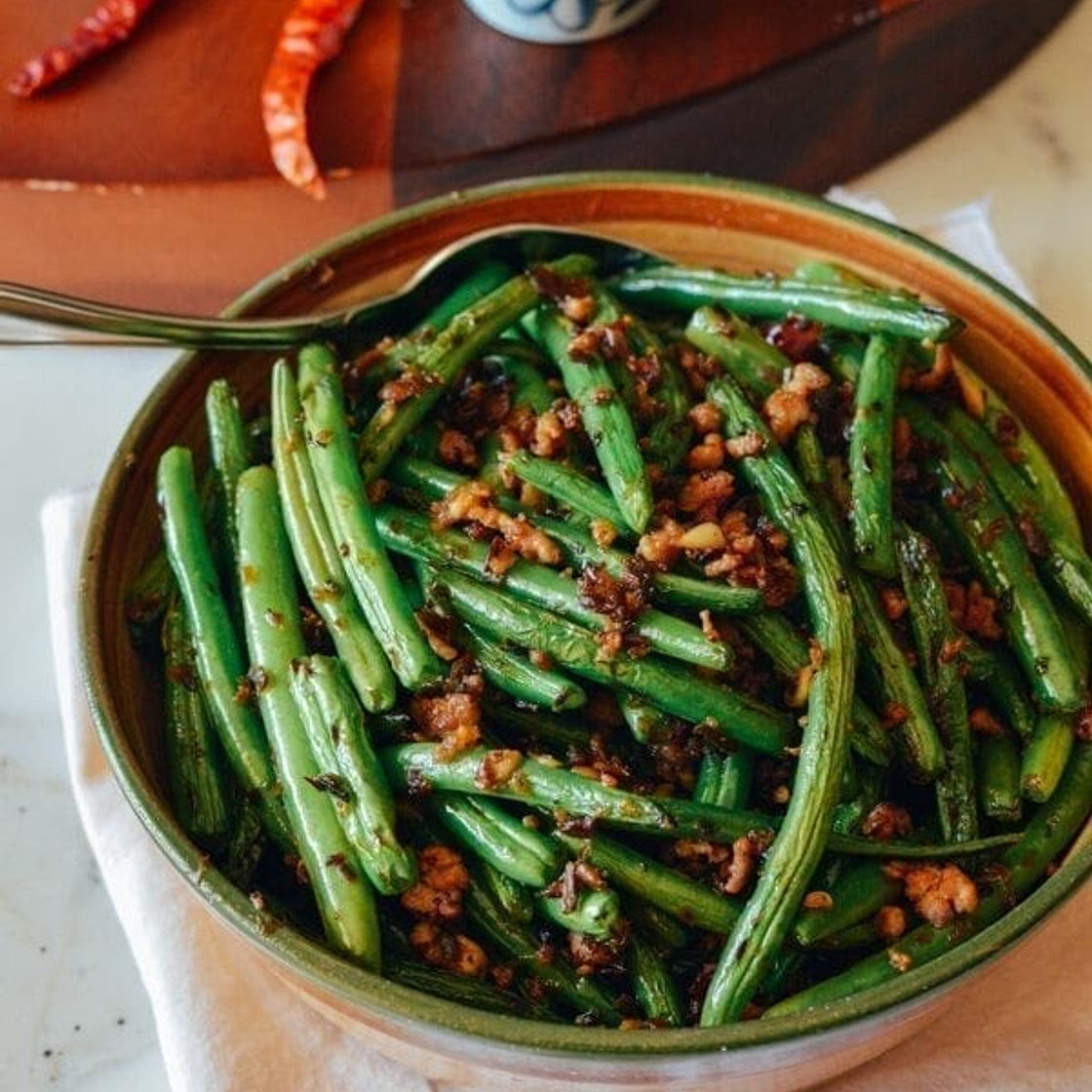Sichuan Dry Fried Green Beans