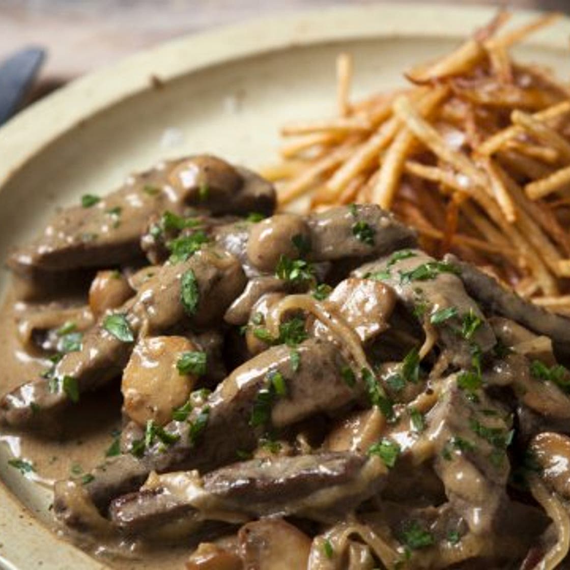Beef stroganoff