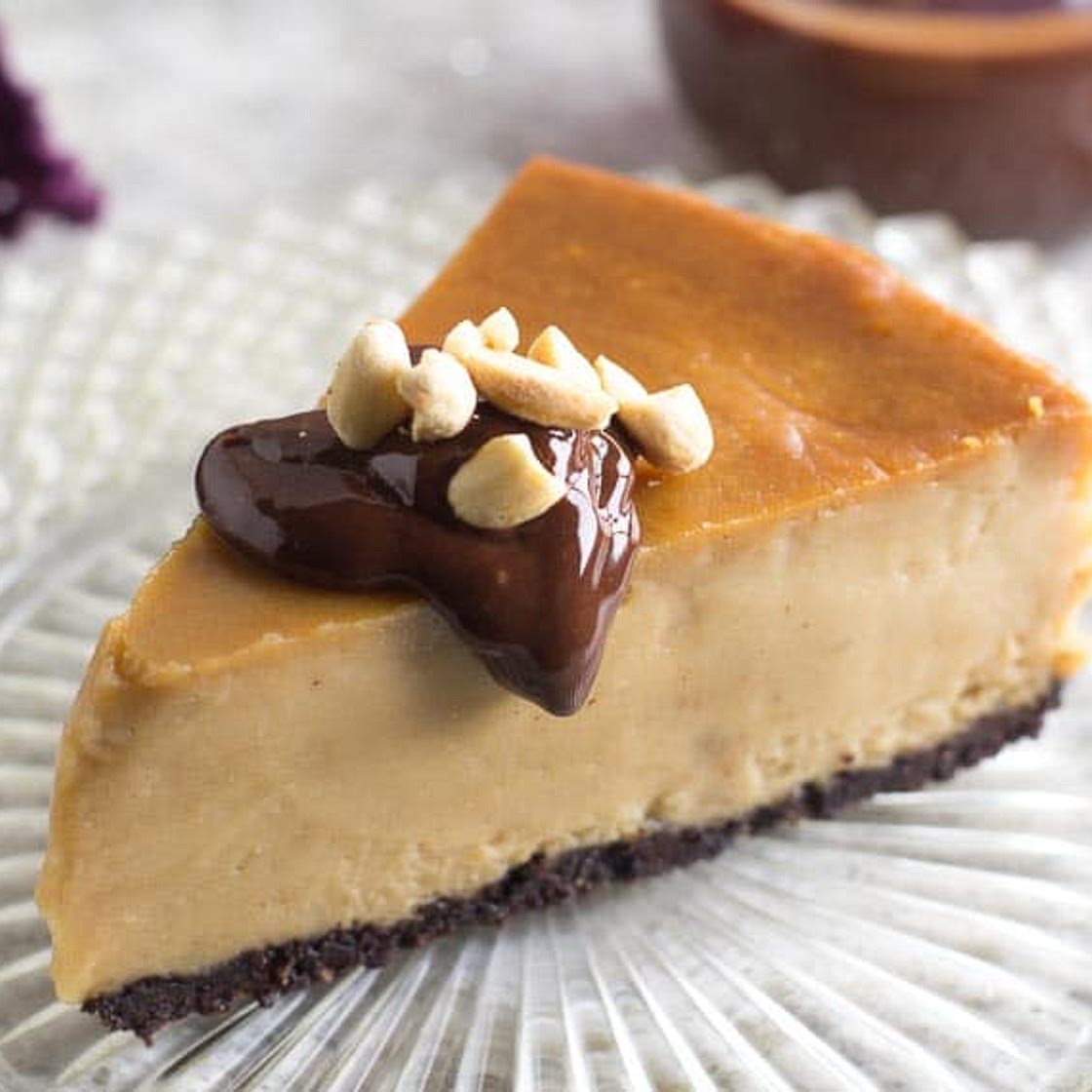 Frozen Low FODMAP Peanut Butter Cheesecake