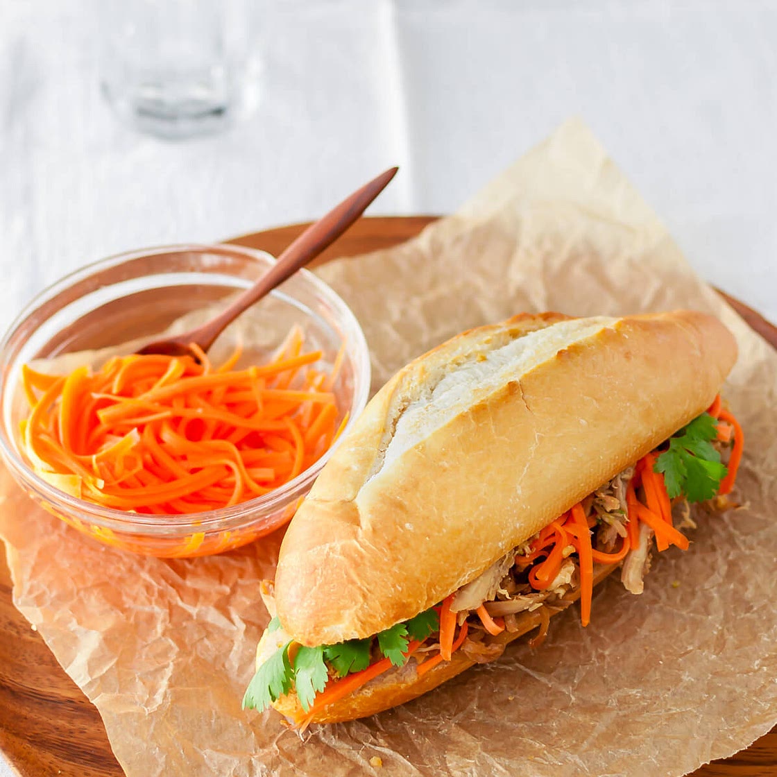 Roasted Chicken Banh Mi Sandwich