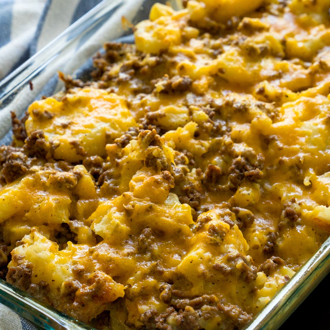 Cheesy Beef And Potato Casserole