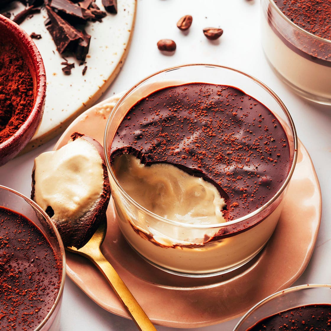 Vegan Tiramisu Pudding Cups