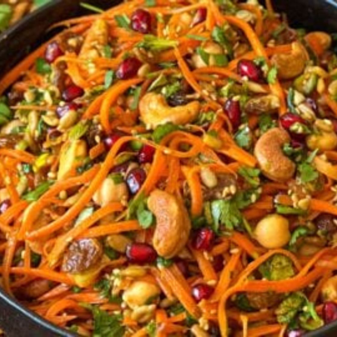 Moroccan carrot salad with citrus turmeric dressing
