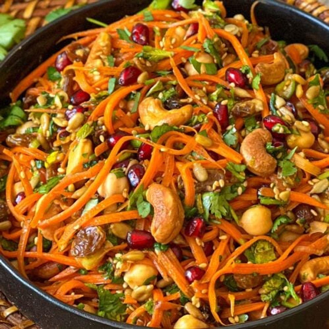 Moroccan carrot salad with citrus turmeric dressing