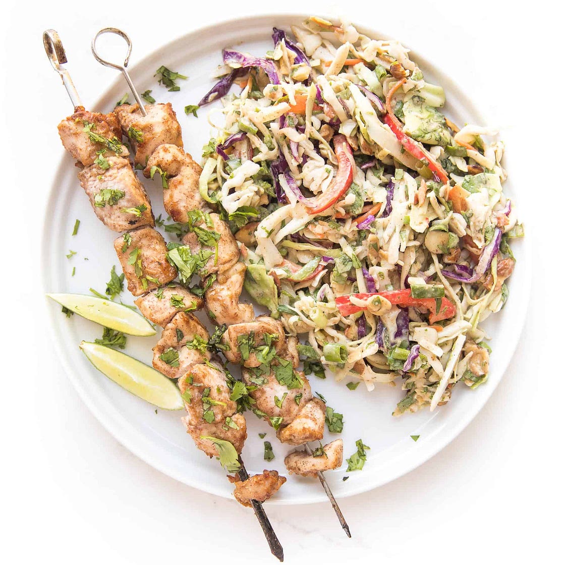 Whole30 + Keto Thai Chicken Satay Skewers