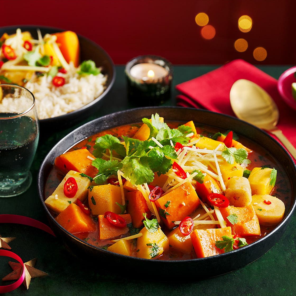 Root veg Thai red curry