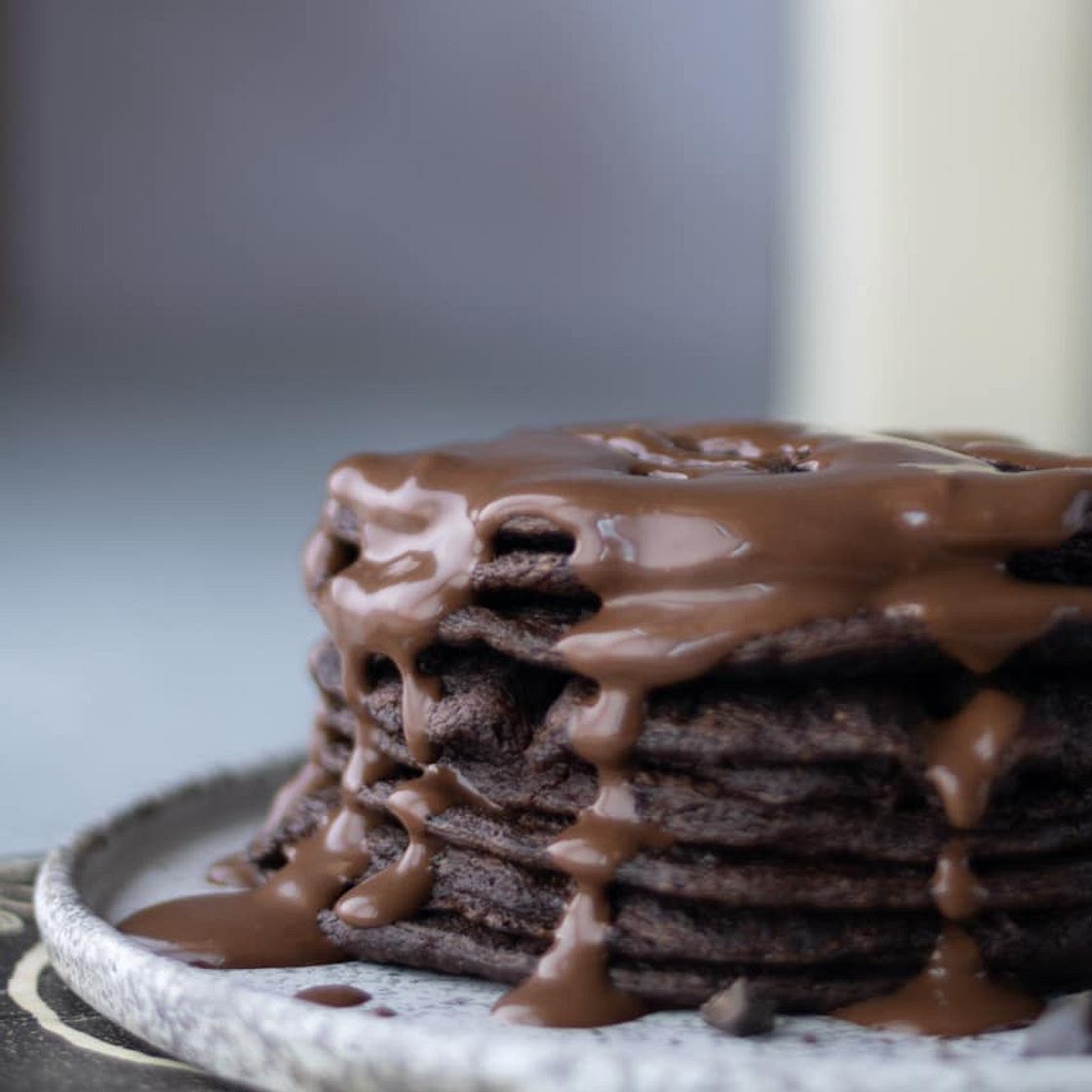 Chocolate protein pancakes
