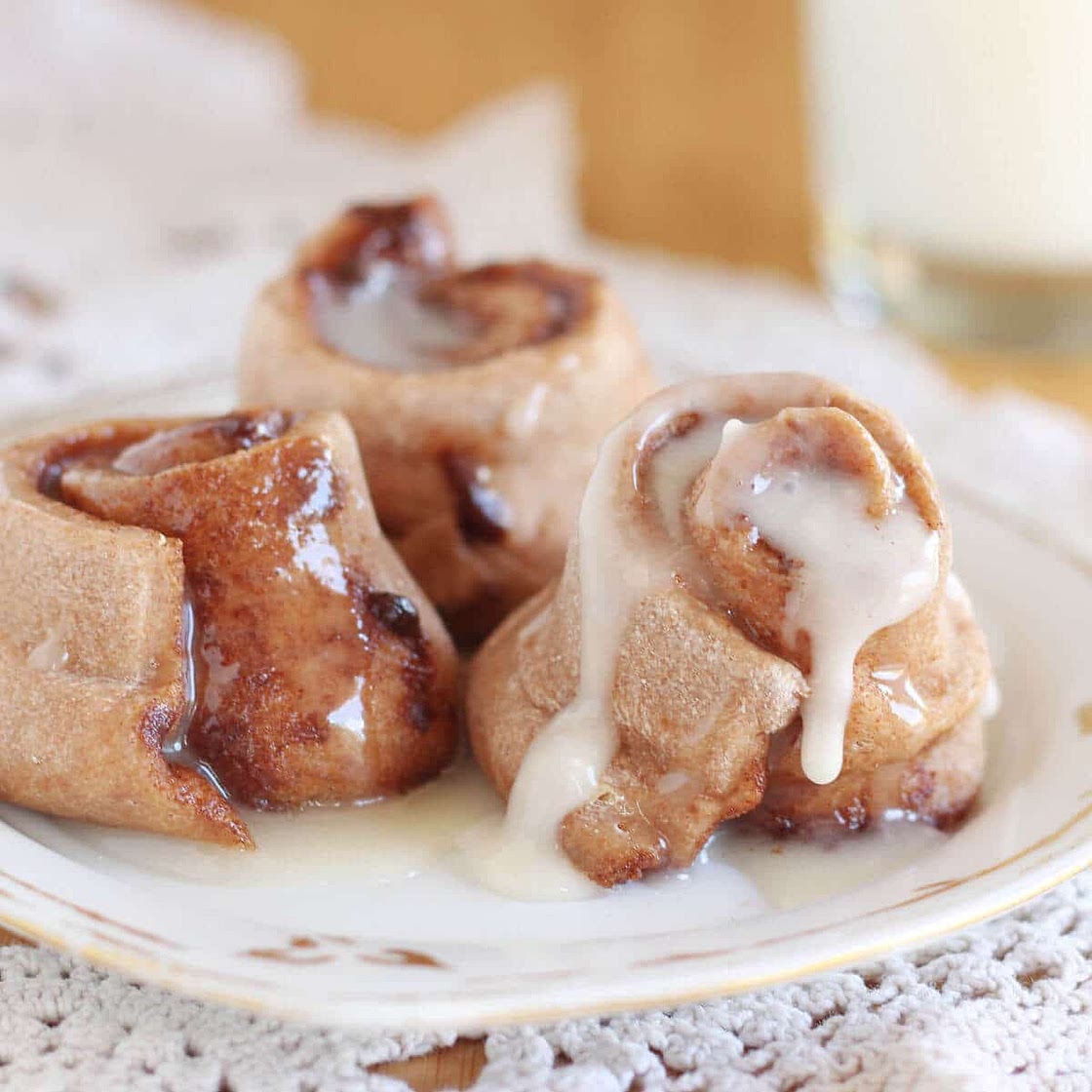 Healthy Cinnamon Rolls - NO Yeast!