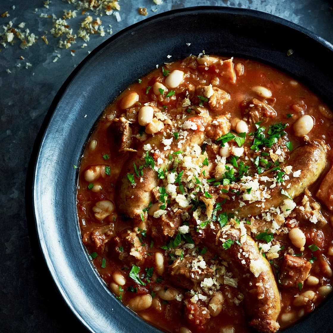 Slow-cooker lamb cassoulet