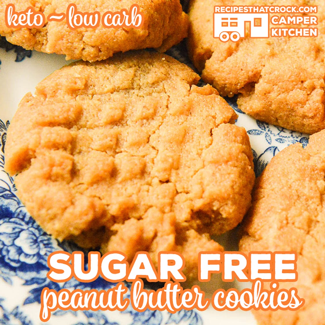 Sugar Free Low Carb Peanut Butter Cookies (Oven or Air Fryer)