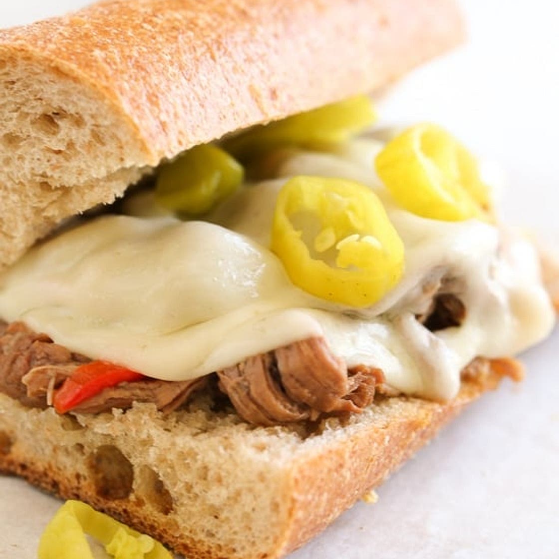 Slow Cooker Italian Beef Hoagies