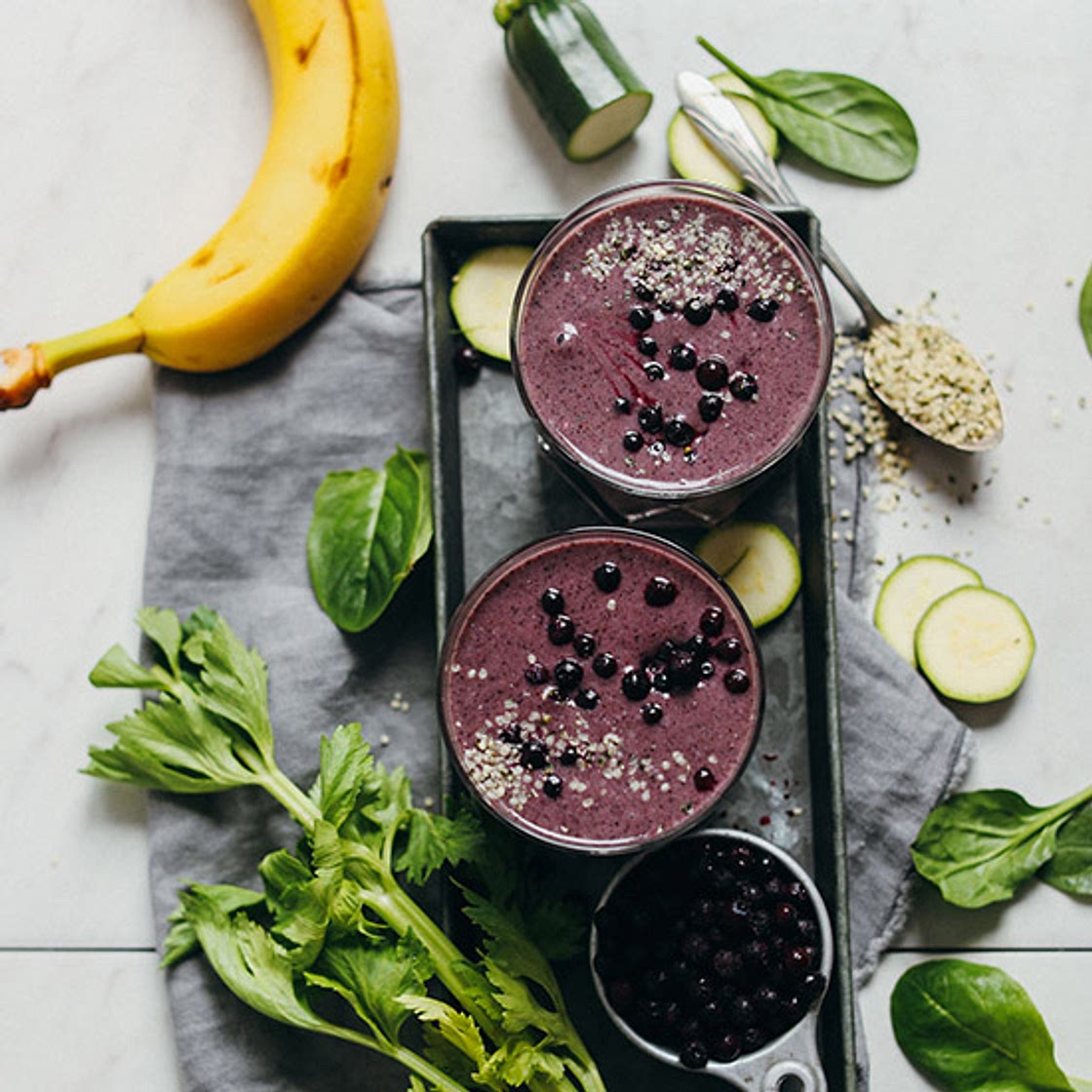 Creamy Zucchini Blueberry Smoothie
