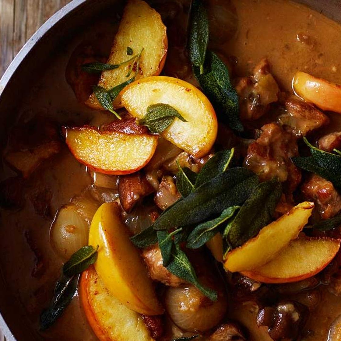 Somerset pork with apples and cider