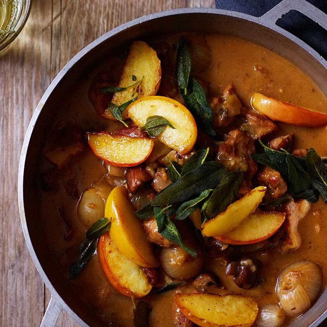 Somerset pork with apples and cider