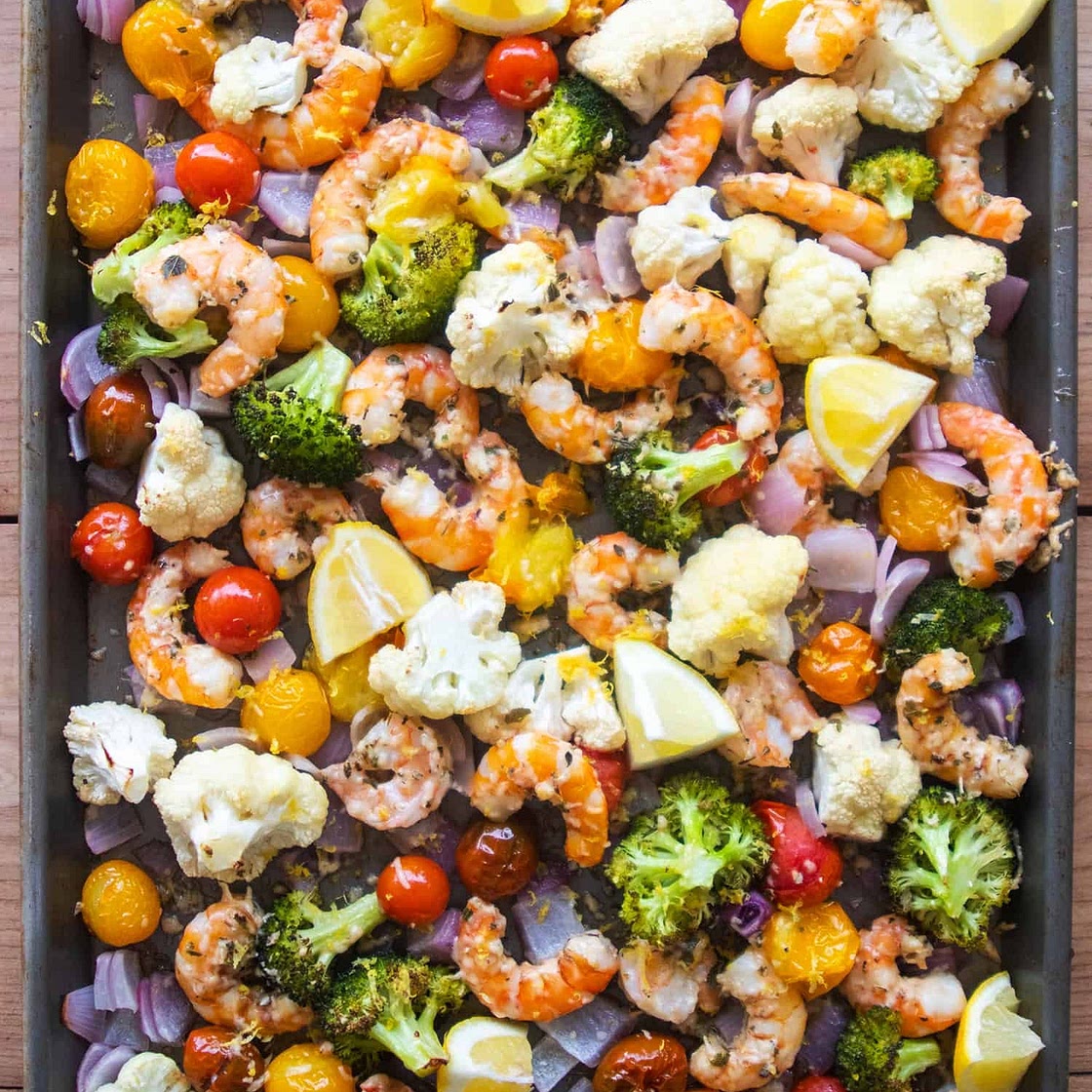 Sheet Pan Parmesan Shrimp and Veggies