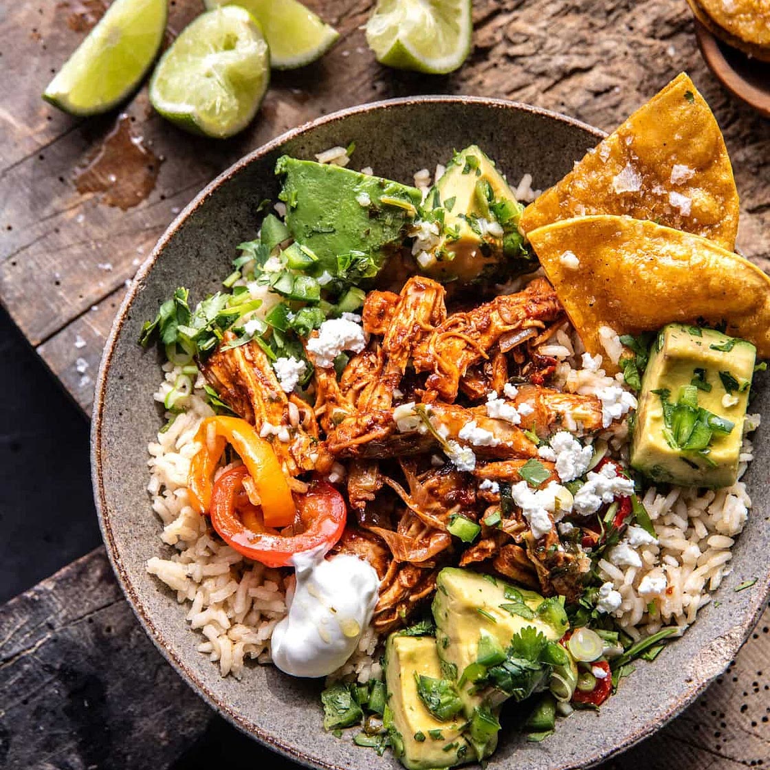 Sheet Pan Chicken Tinga Bowls