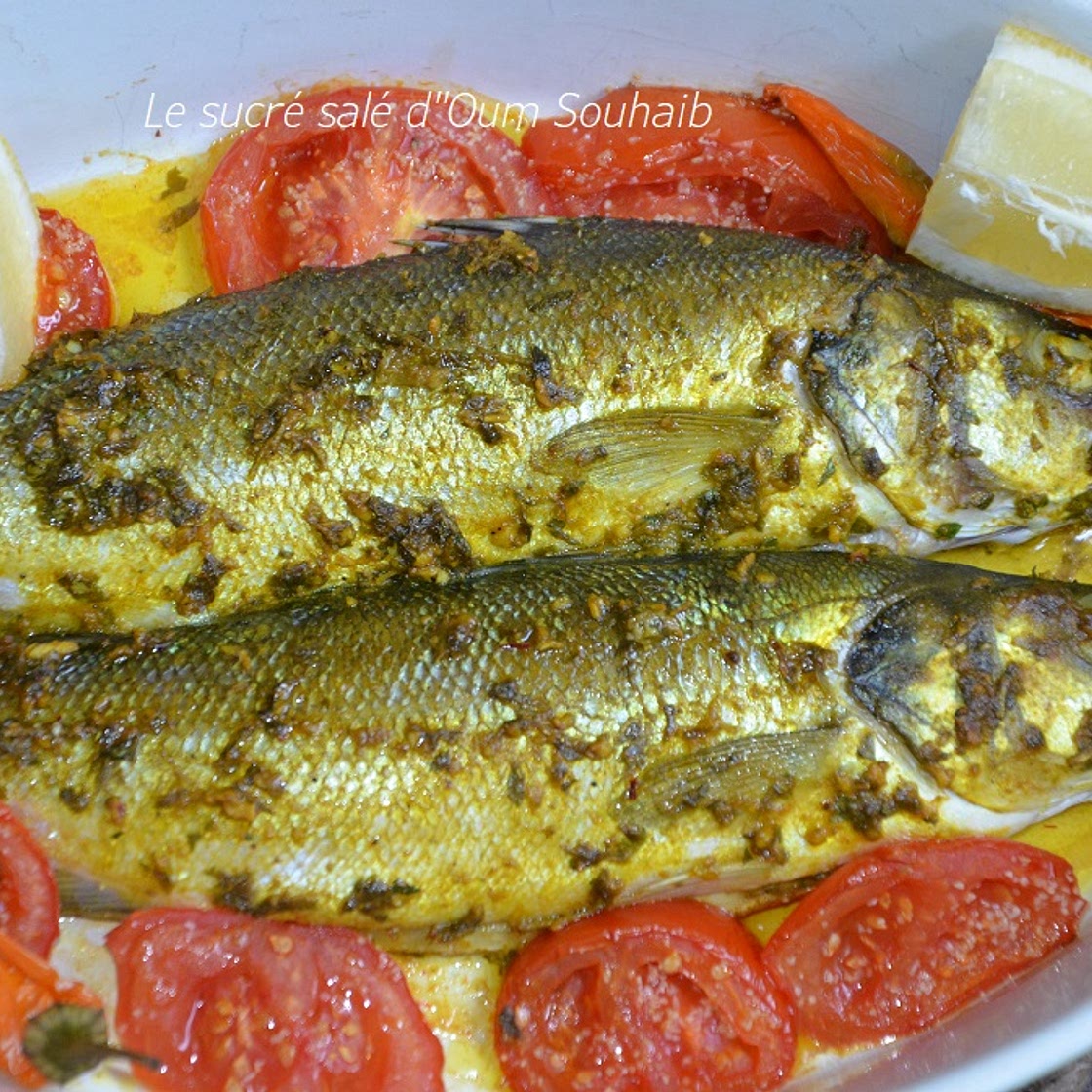 bar au four (à la chermoula)