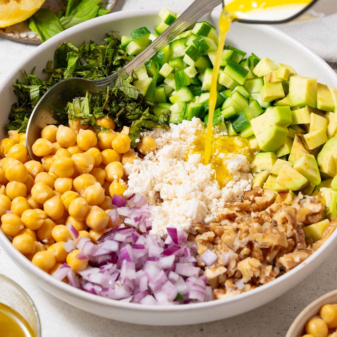 Cucumber Chickpea Salad
