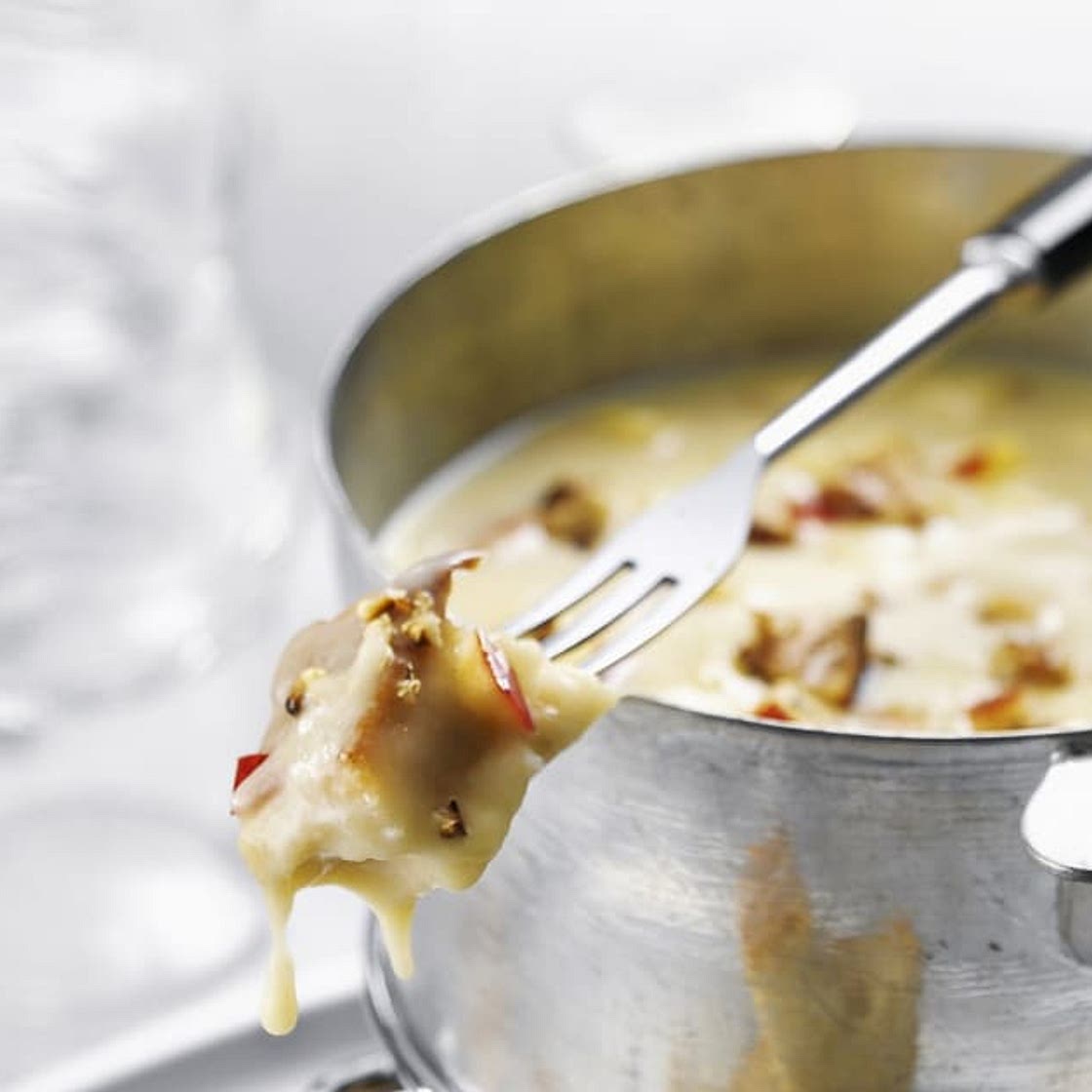 Apfel-Baumnuss-Fondue