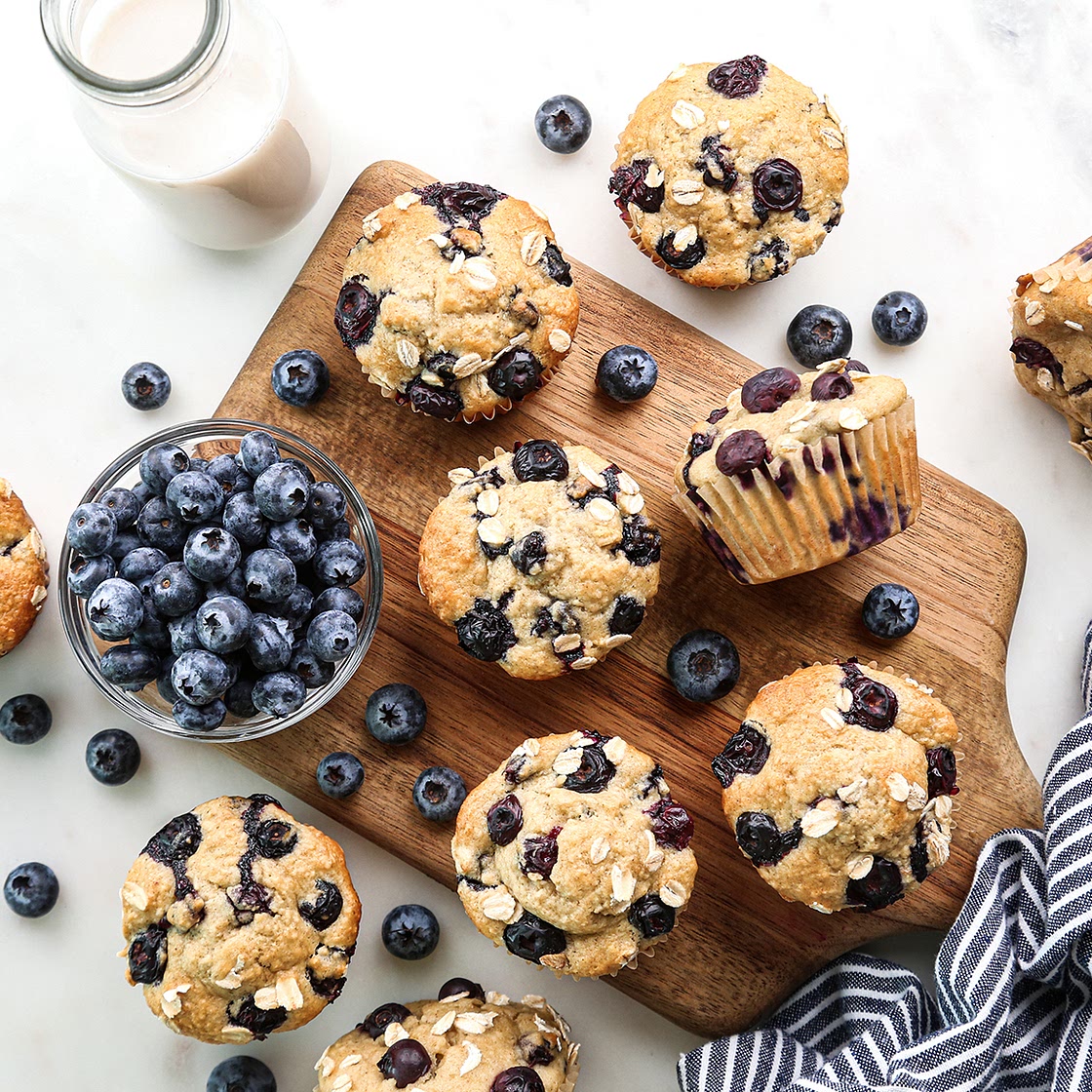 Blueberry Banana Blender Muffins