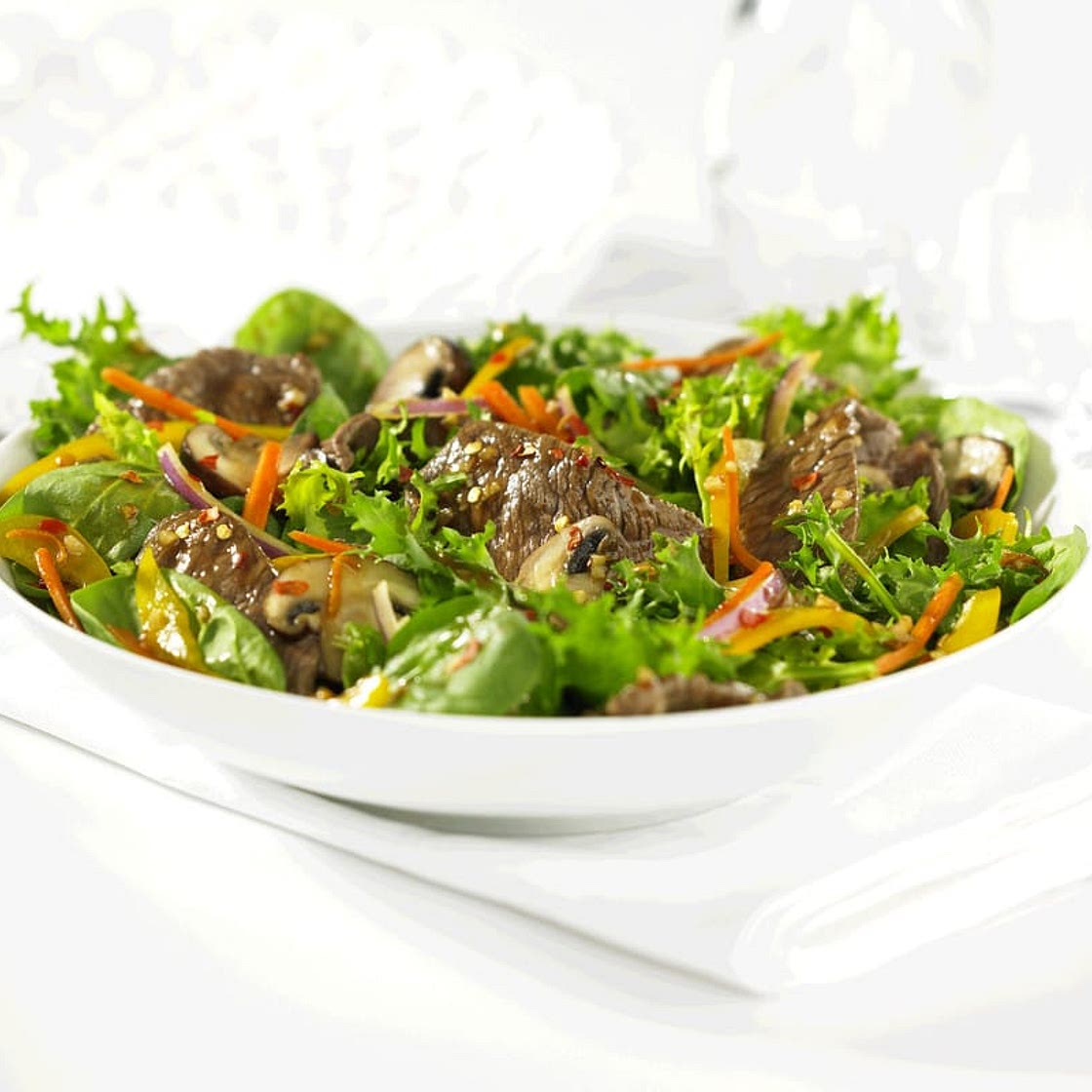 Warm Orange Beef Salad