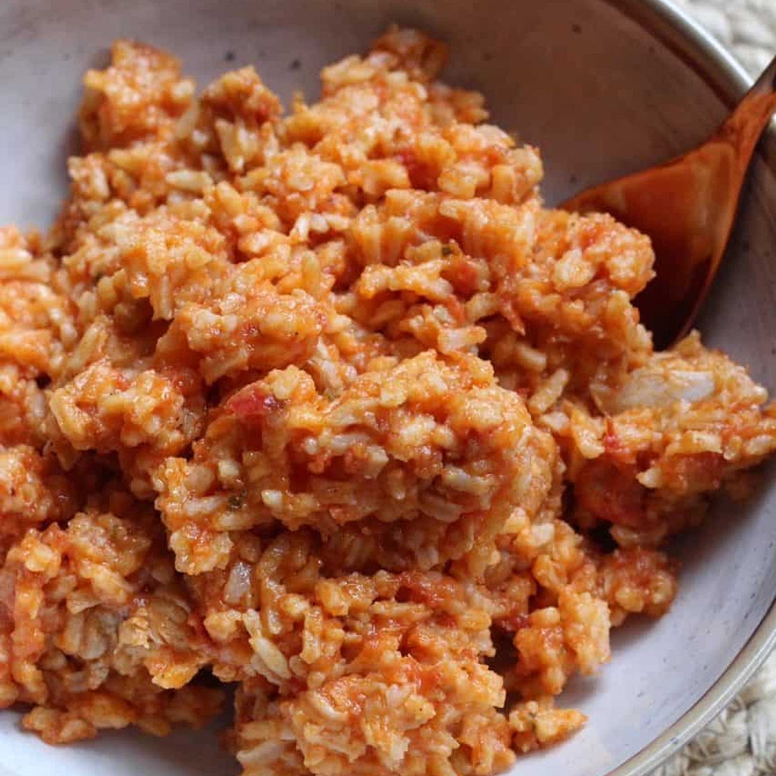 Rice with Tomatoes and Chicken ("Fat Rice") from Burkina Faso