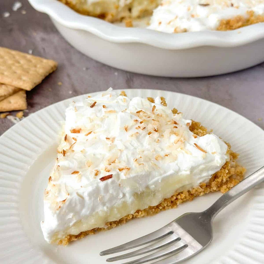 Old Fashioned Coconut Cream Pie with Graham Cracker Crust