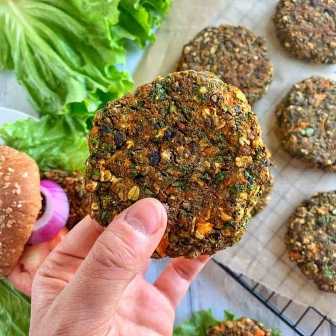 Vegan Black Bean Burgers w/Sweet Potato