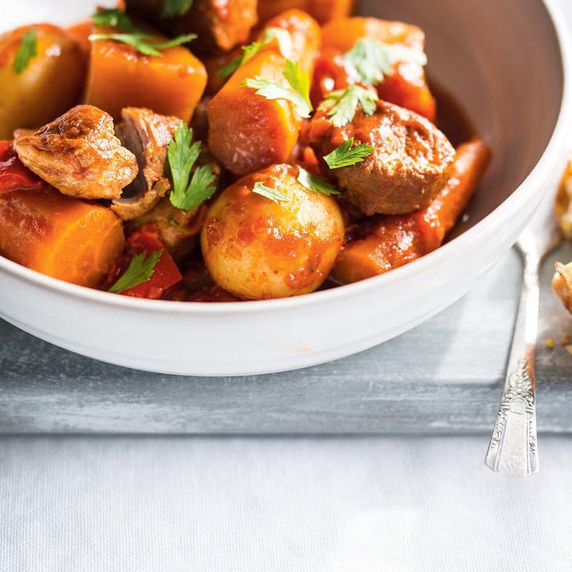 Pressure Cooker Pork Stew with Fall Vegetables