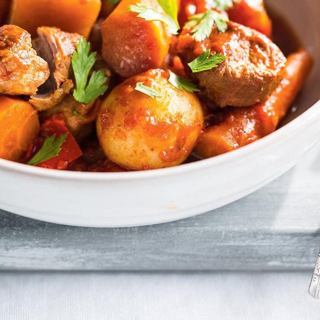 Pressure Cooker Pork Stew with Fall Vegetables
