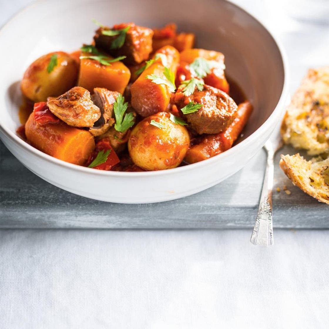 Pressure Cooker Pork Stew with Fall Vegetables