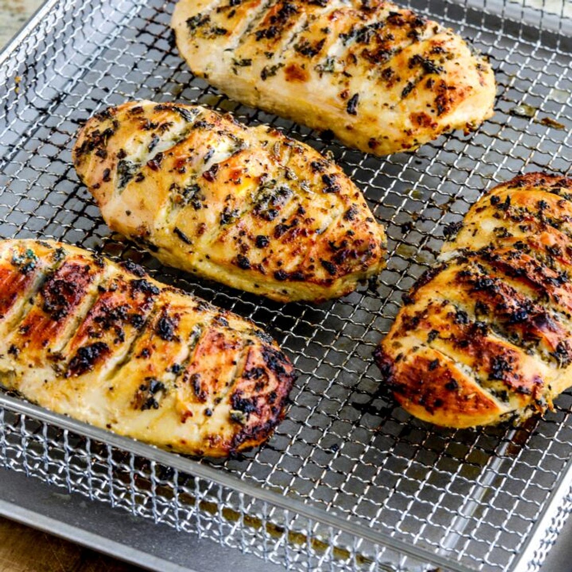 Air Fryer Marinated Chicken Breasts