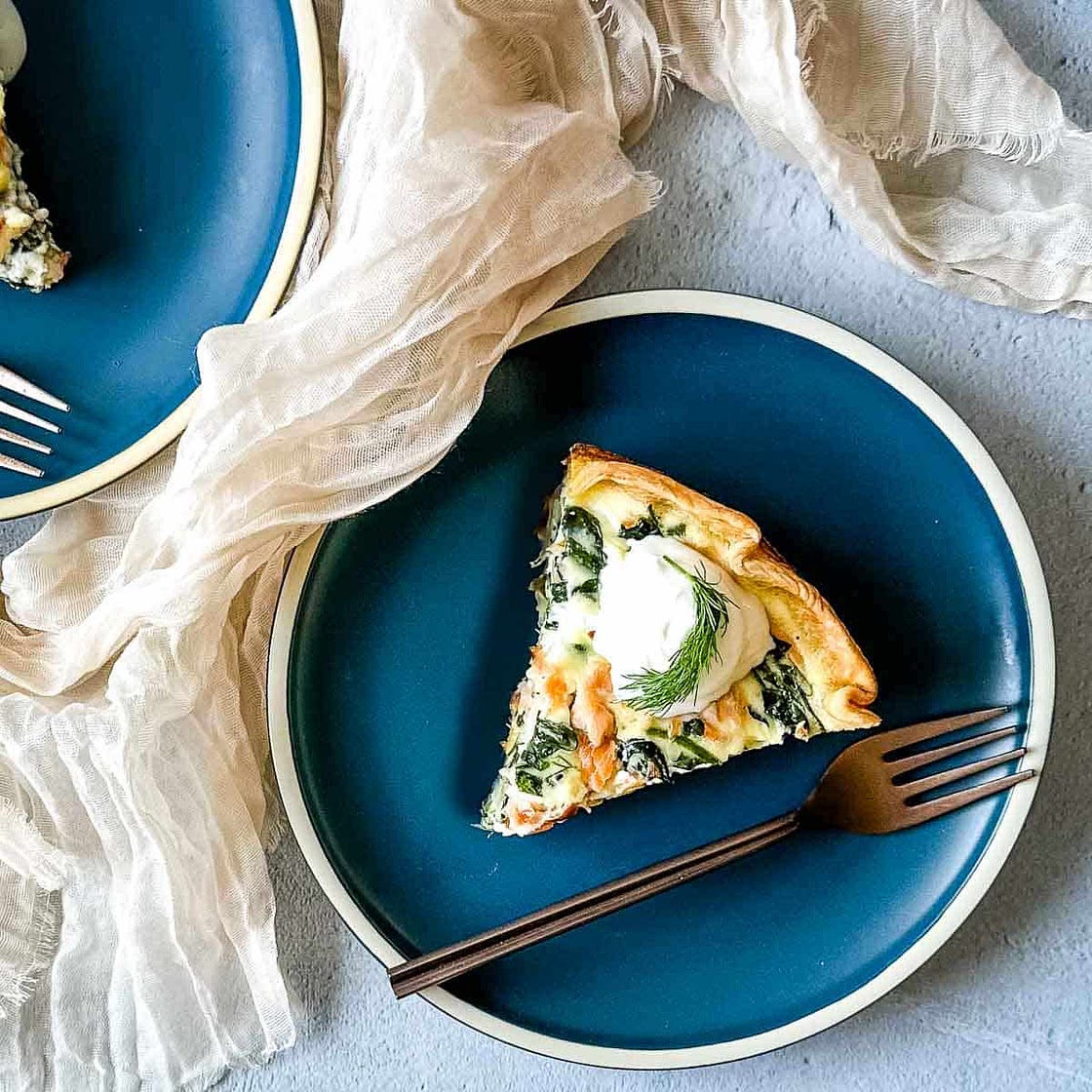 Smoked Salmon and Spinach Quiche