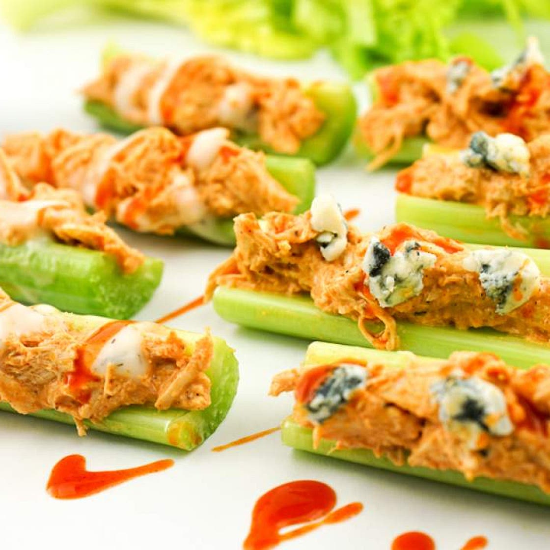 Buffalo Chicken Celery Bites
