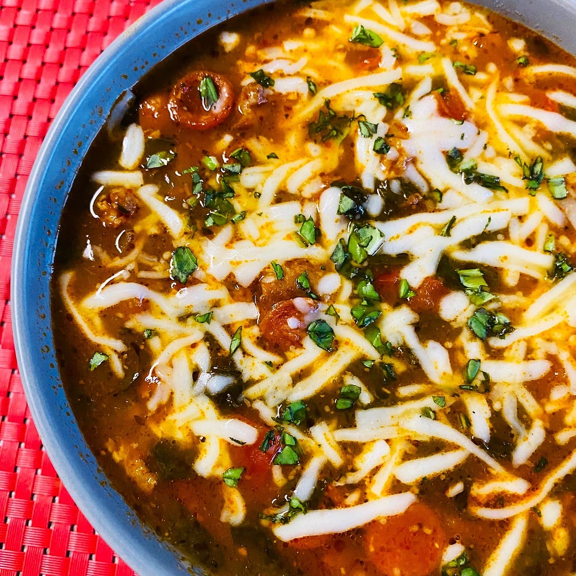 Slow Cooker Pizza Soup
