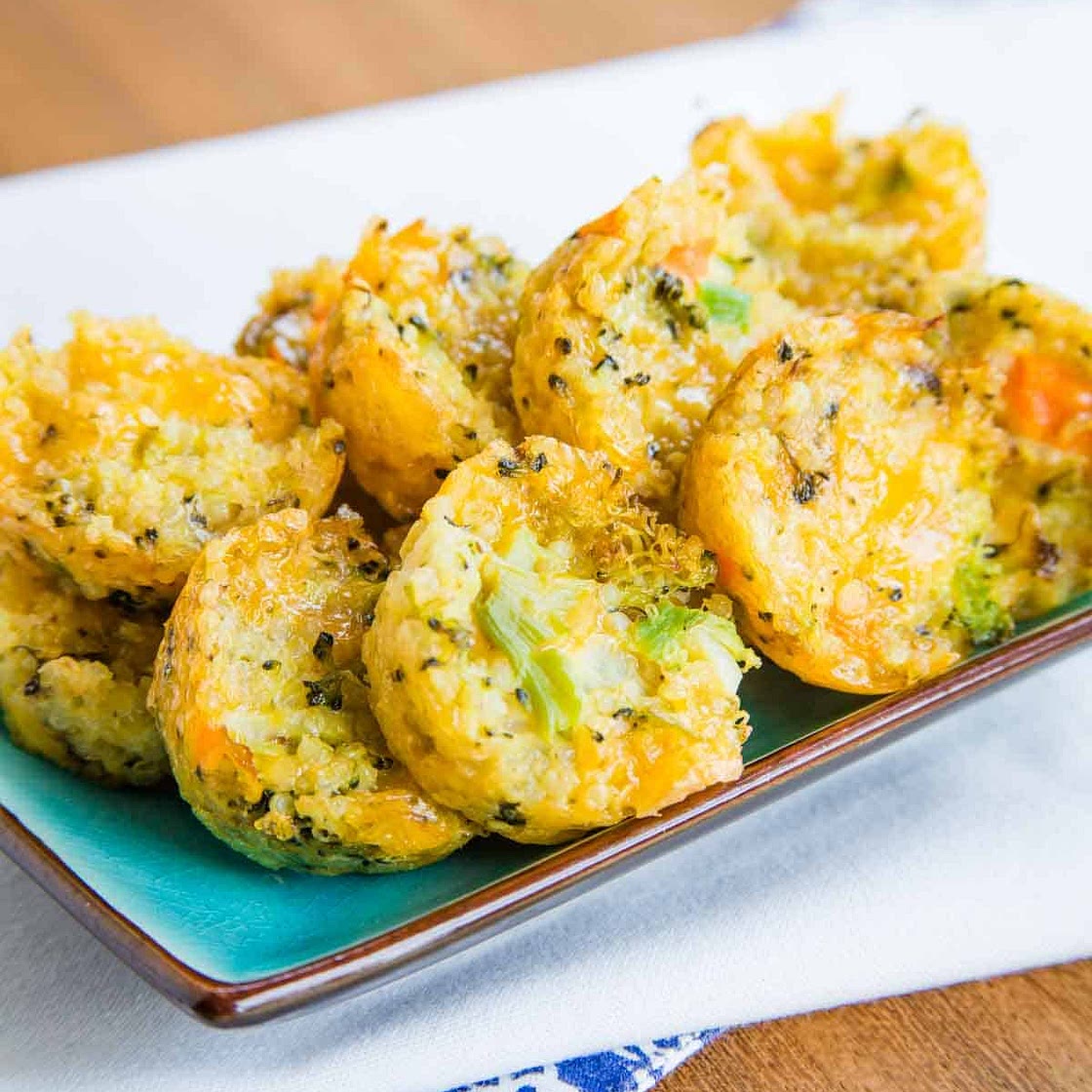 Cheesy Veggie Quinoa Bites