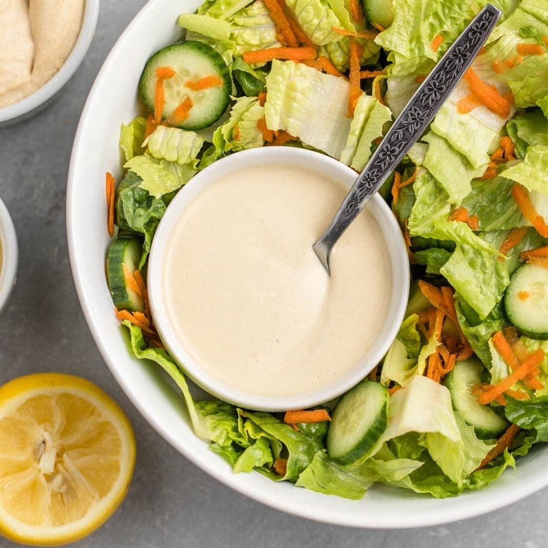 3-Ingredient Hummus Salad Dressing
