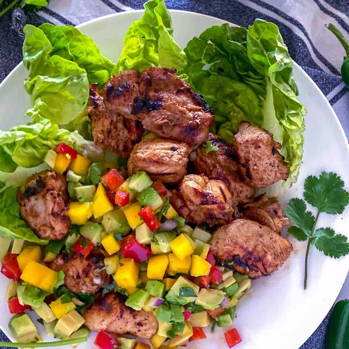 Spicy Mexican Grilled Chicken with Nectarine Salsa