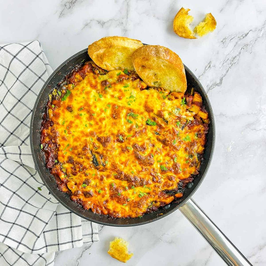 Cheesy White Bean and Tomato Bake