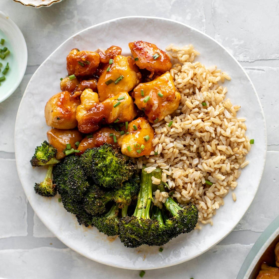 Sticky Apricot Chicken and Broccoli