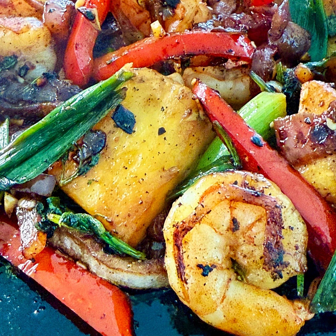 Blackstone Island Shrimp Stir Fry