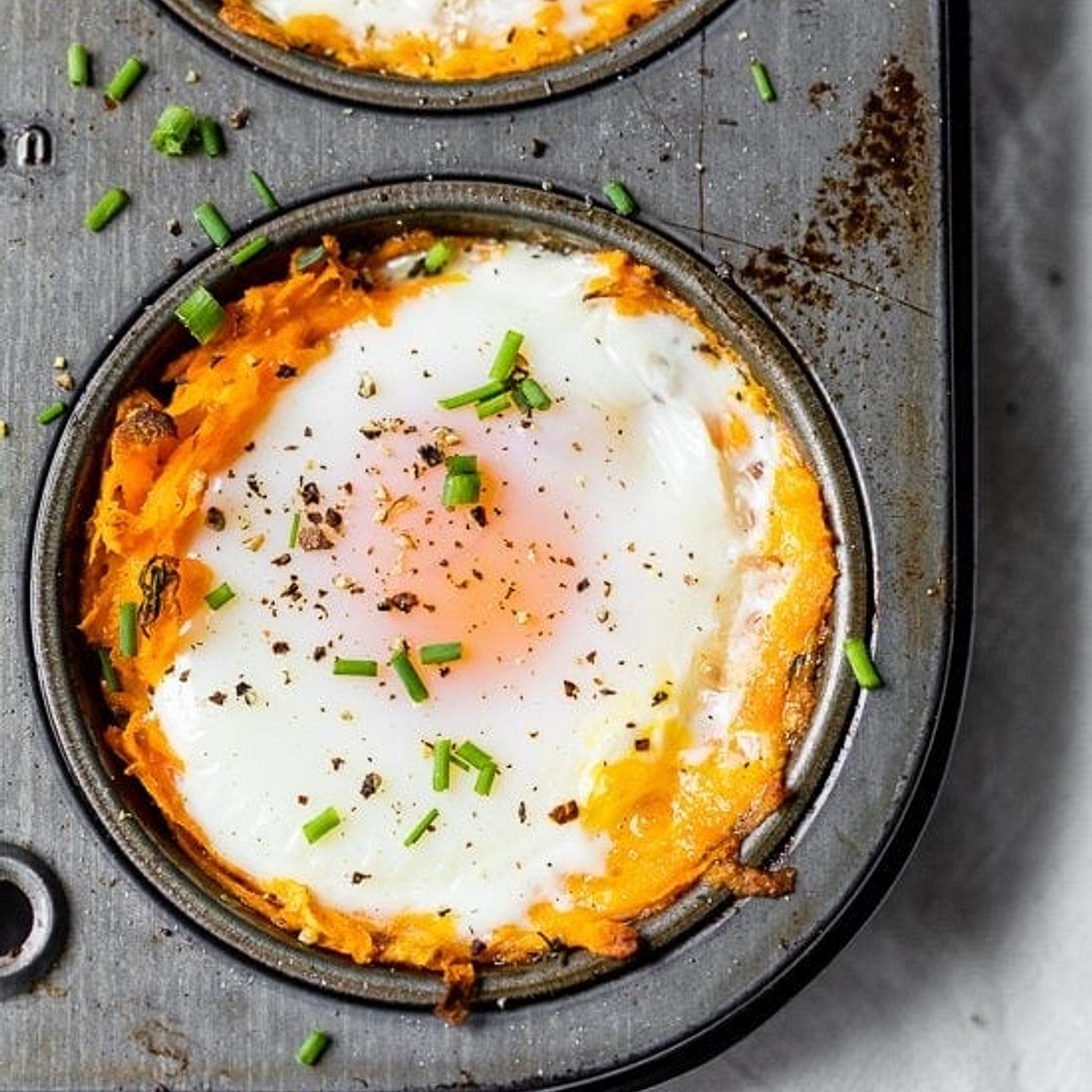 Baked Sweet Potato and Egg Cups